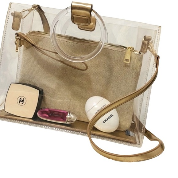 Madison West CLEAR PVC BAG CROSSBODY BAG, pouch included. NWT - Picture 2 of 10